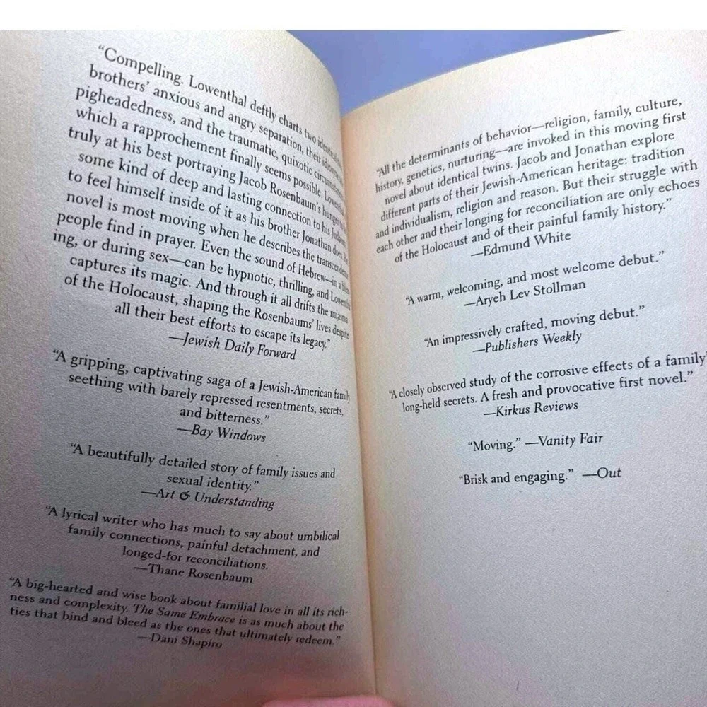 The Same Embrace Michael‎ Lowenthal A Novel Paperback 1999